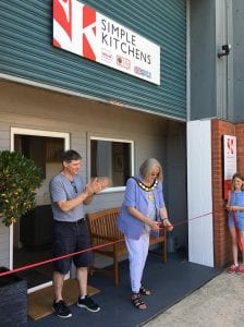 Simple Kitchens Thame Mayor Ann Midwinter ribbon cutting