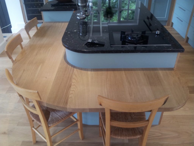 Dining table height curved breakfast bar oak handpainted granite chinnor hill oxfordshire 1024x767