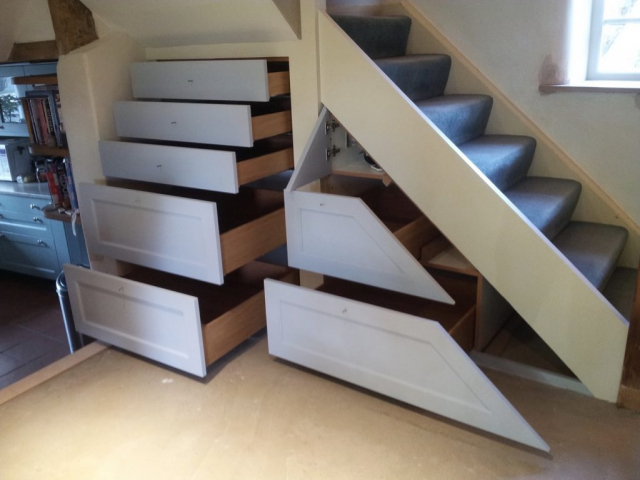 Under stairs storage drawers handpainted oak drawers chalgrove oxfordshire 1024x767