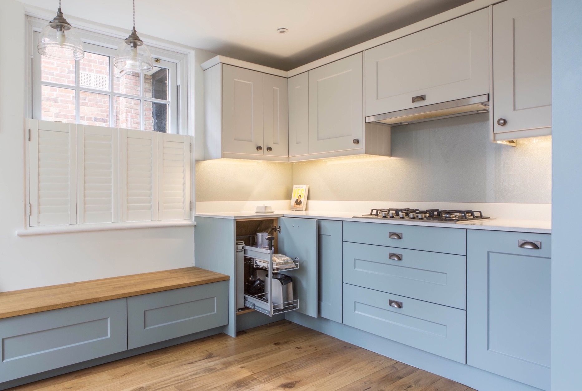 clever kitchen corner storage magic corner thame bespoke kitchen design oxfordshire 1