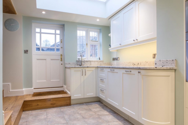 handpainted kitchen with skylight curved door kingsey longwick buckinghamshire 1024x683