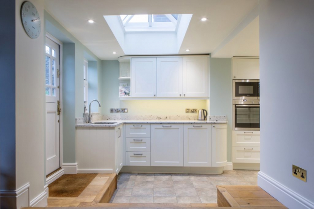 handpainted kitchen with skylight kingsey longwick buckinghamshire 1 1024x683