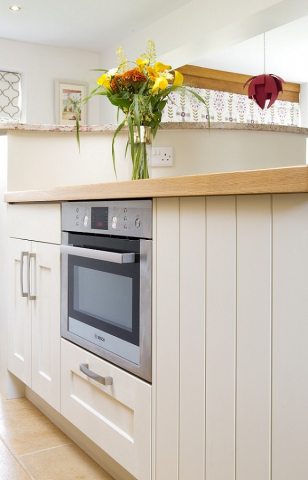 kitchen island upstand curved handpainted thame oxfordshire