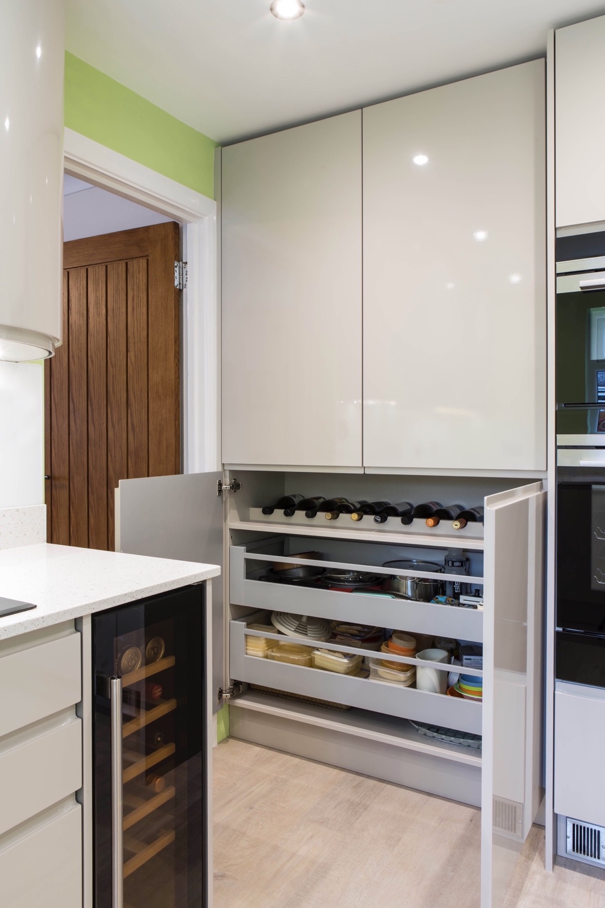 oak larder food drawer storage princes risborough longwick bespoke kitchen aylesbury